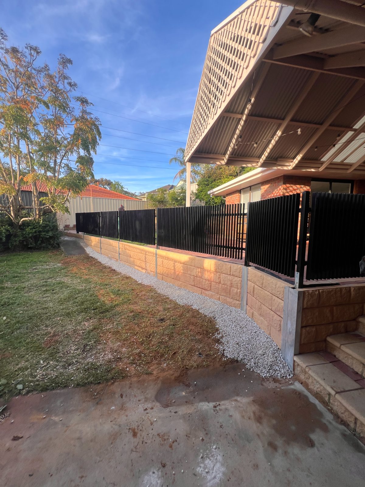 Retaining walls — real AOI job, Adelaide